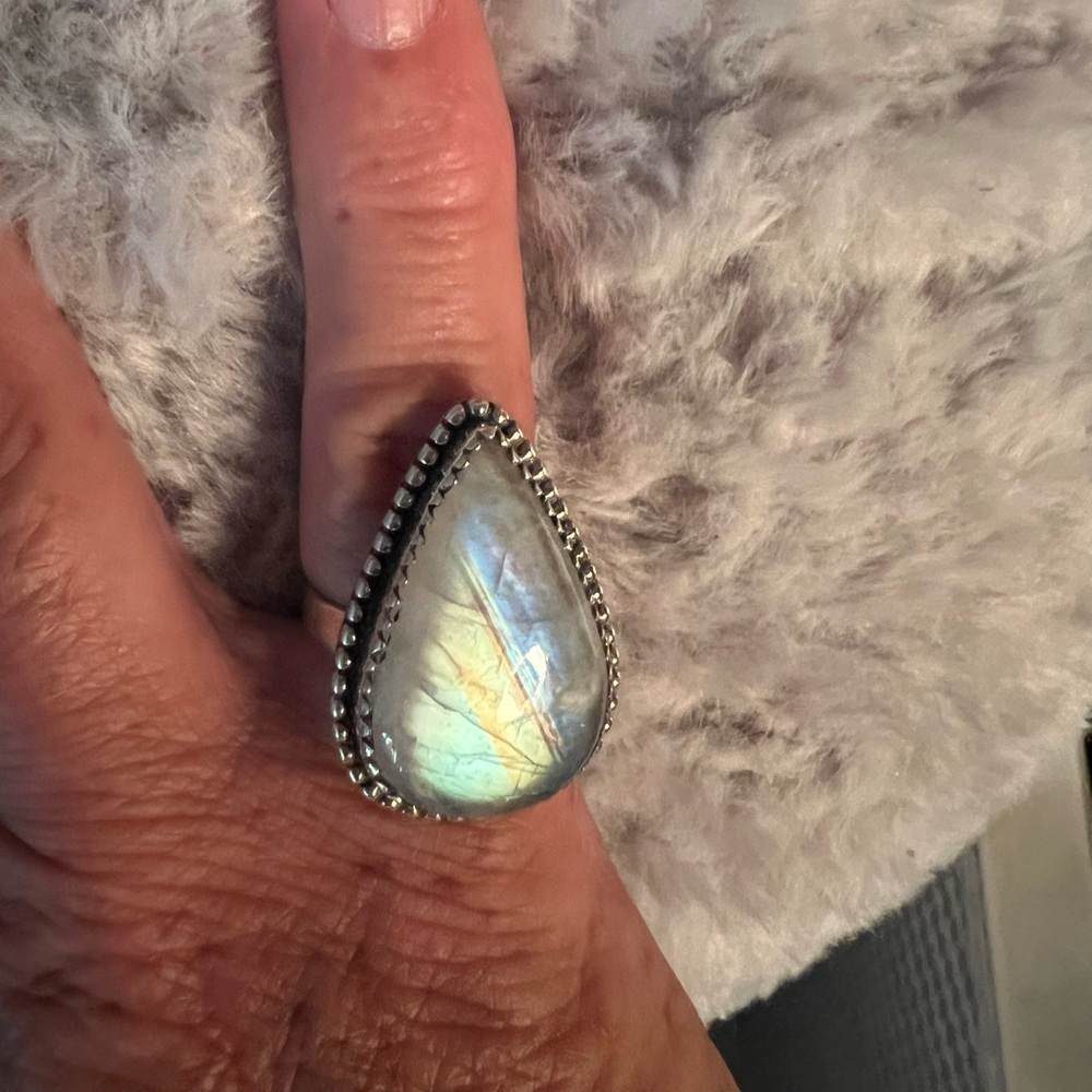 Moonstone Navajo 925 ring